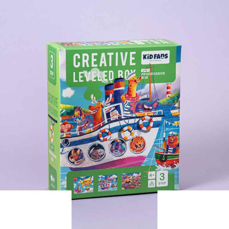 پازل کیدفنز حمل و نقل | 89 تکه Creative Level Box Kids Transportation | کد 2402